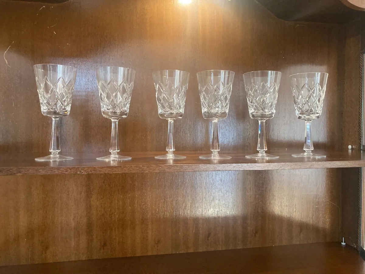 Wine Glasses x 6 - Galway Crystal - Image 3