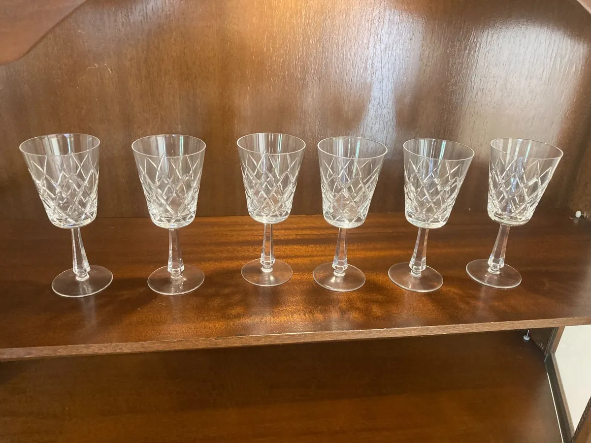 Wine Glasses x 6 - Galway Crystal - Image 4