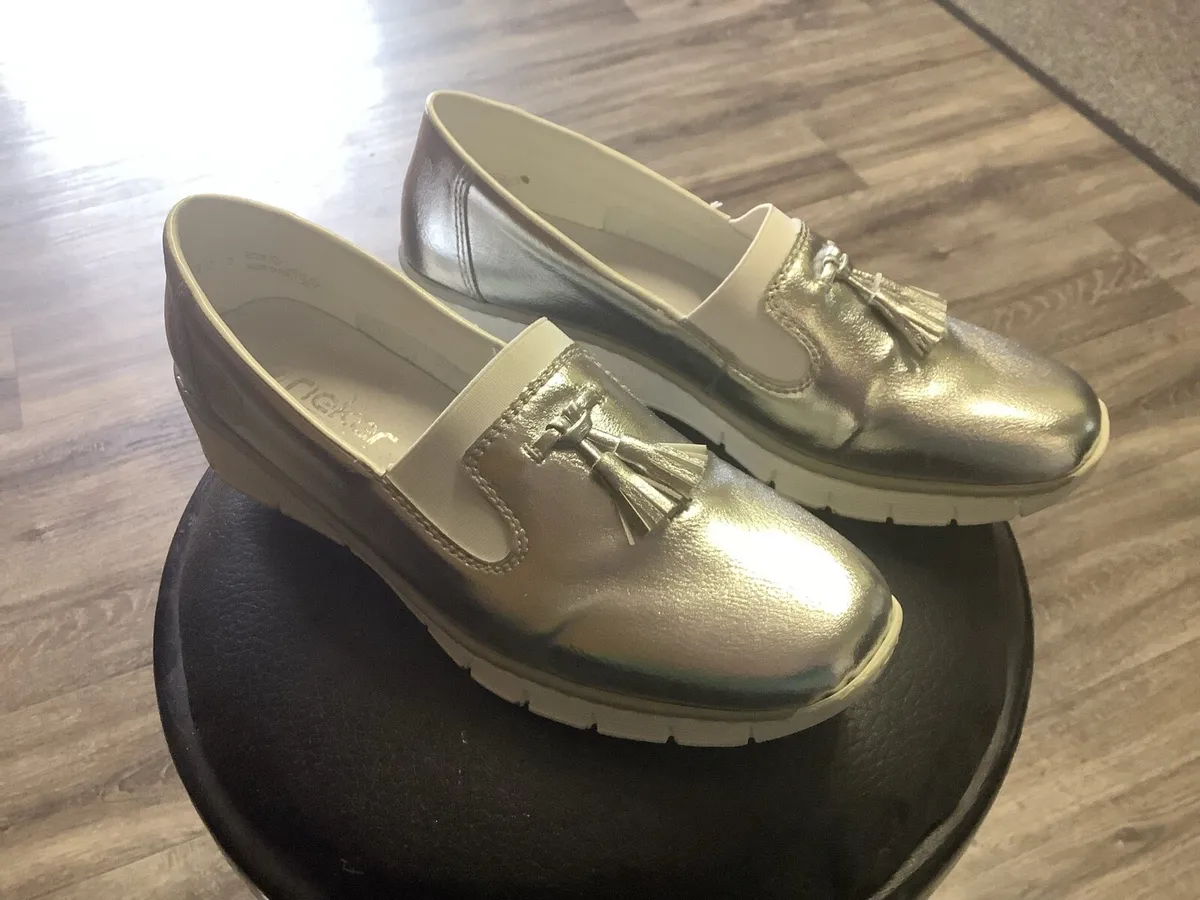Loafers Rieker silver size 40 (7) - Image 1