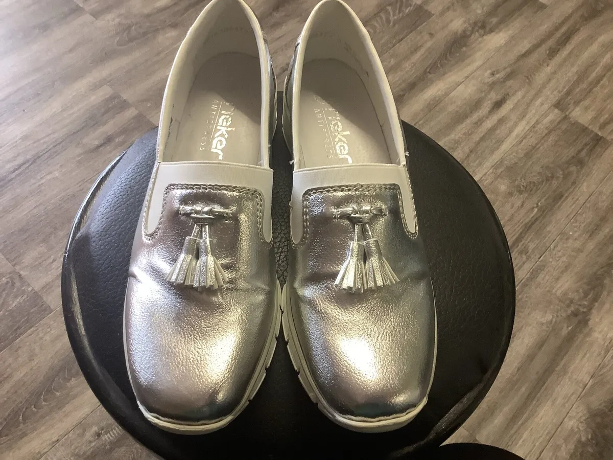 Loafers Rieker silver size 40 (7) - Image 2