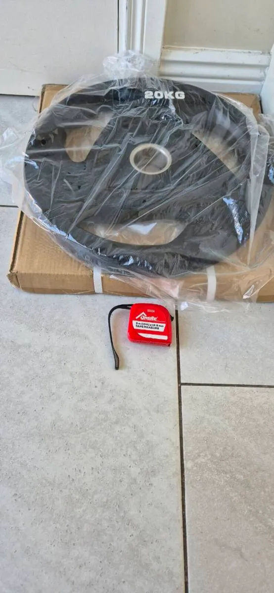 Brand new 2x20 kilo olympic weight plates - Image 3