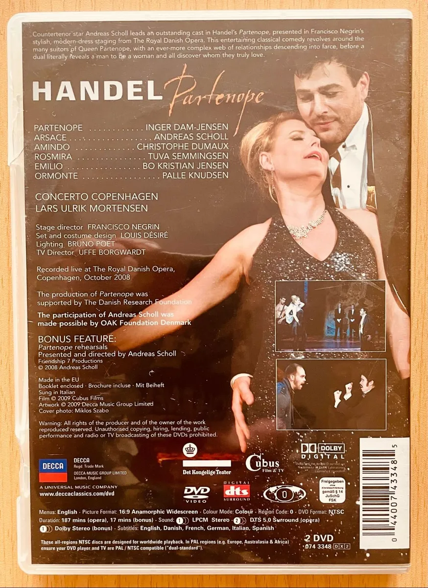 Handel: Partenope (Royal Danish Opera- 2 Dvd Set) - Image 4