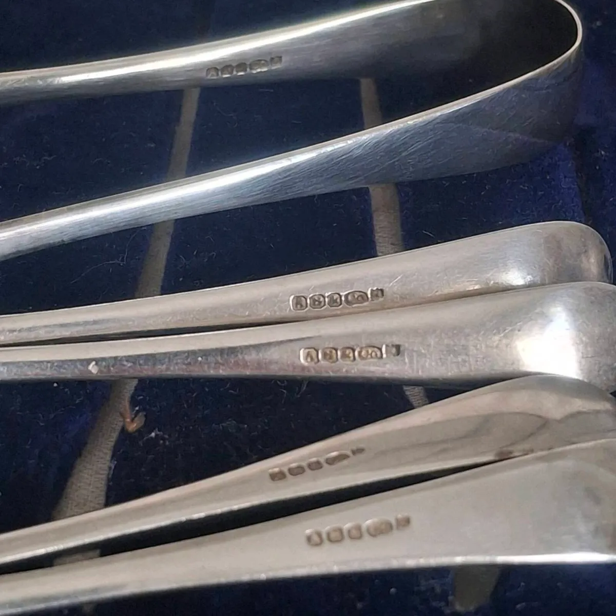 Antique Silverplate  Teaspoons & Sugar Tongs - Image 2