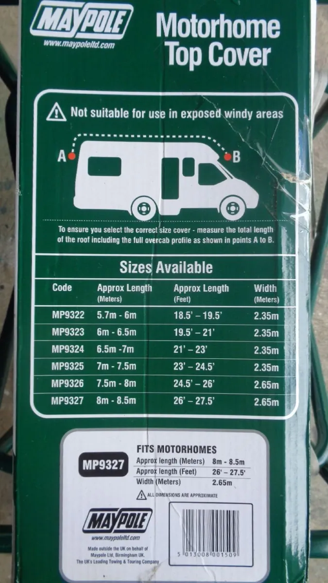 Camper van winter top cover in new condition. - Image 2