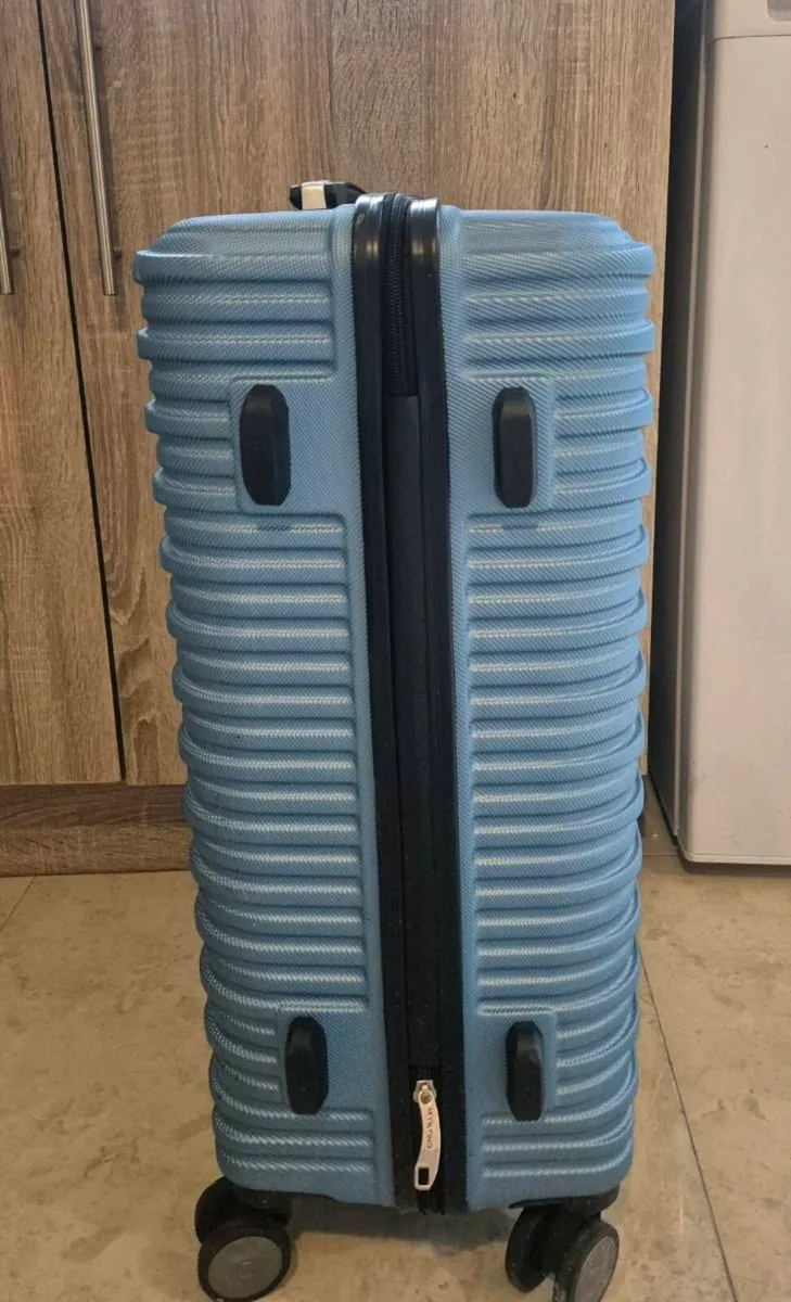 BLUE, HARDSIDE ROLLING SUITCASE FEATURING A DISTIN - Image 2