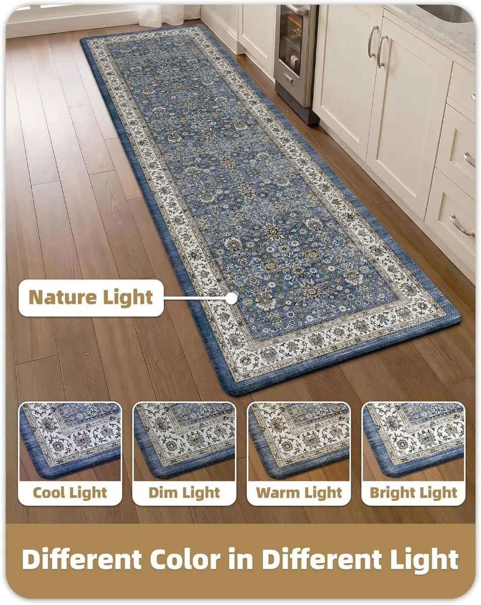 Kitchen Floor Mat Faded Vintage Anti Fatigue - Image 4