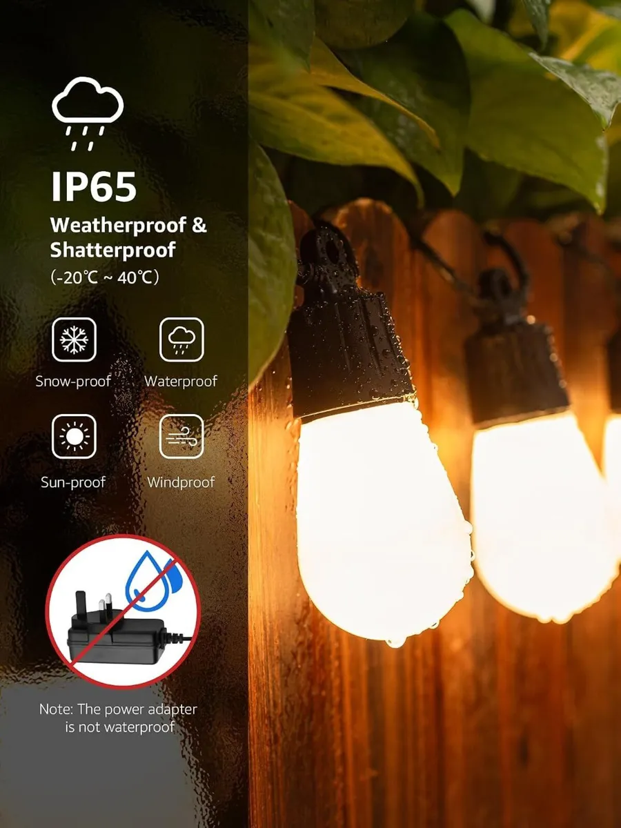 Ai Festoon Lights Outdoor 15m RGB+ic Warm - Image 4