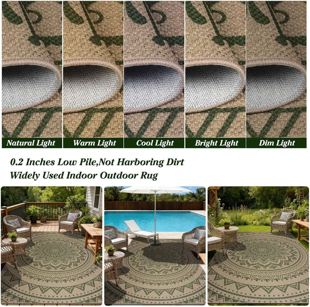 Washable Rugs for Living Room Mandala - Image 4
