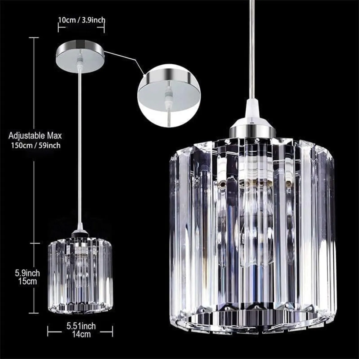 Ceiling Light Battery Operated Pendant Wireless - Image 4