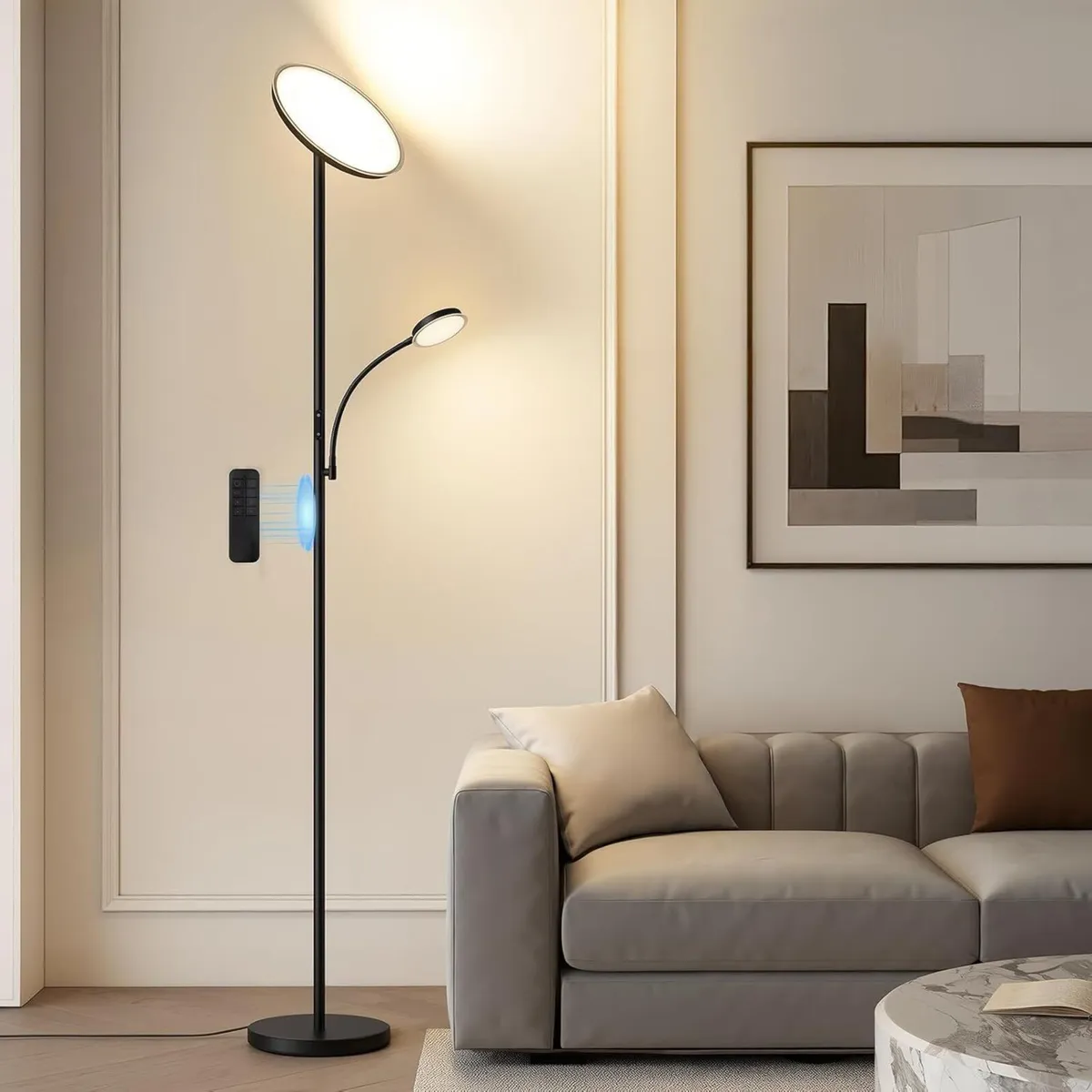 LED Uplighter Floor Lamp Standing with Remote - Image 1