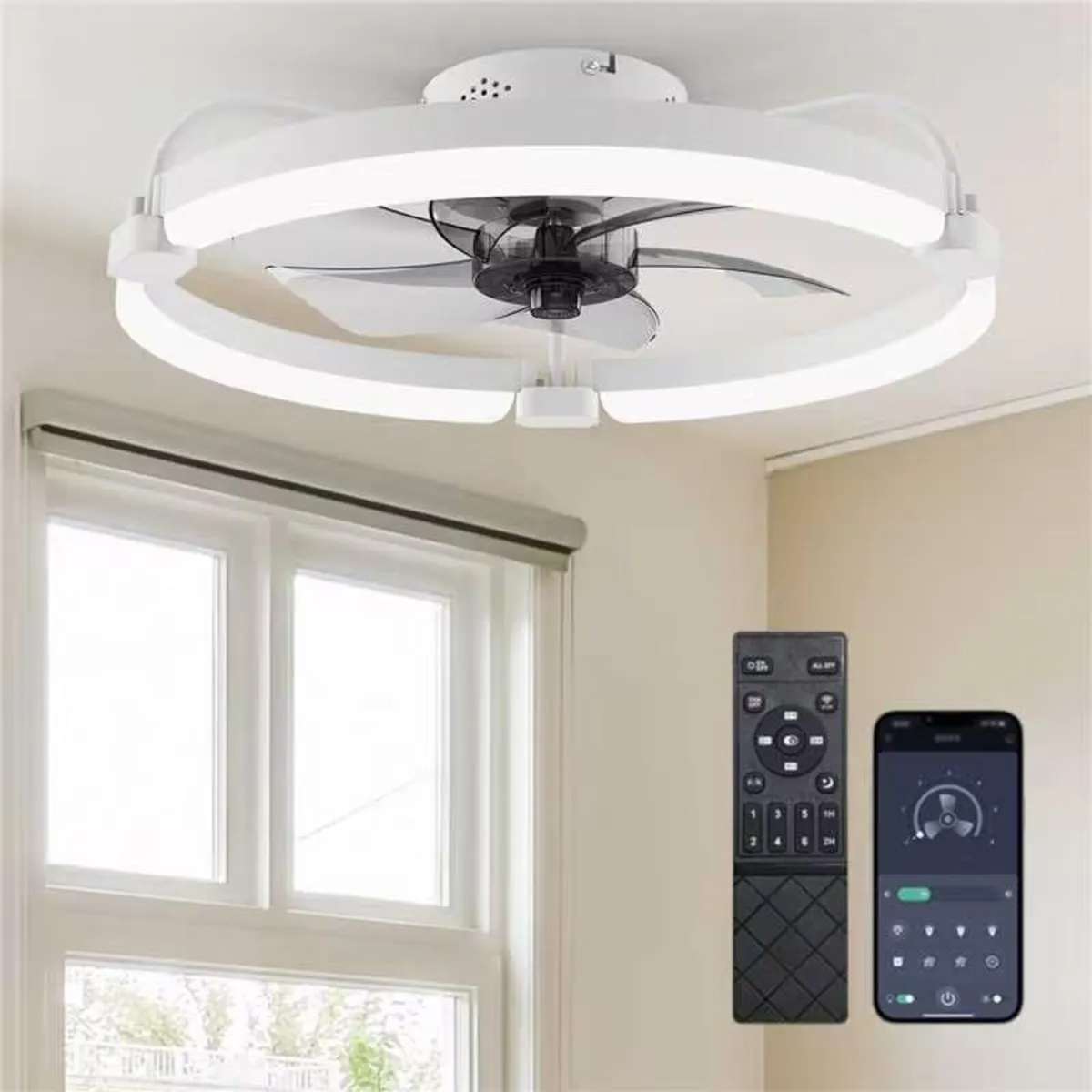 Ceiling Fans with Lights and Remote Flush - Image 1