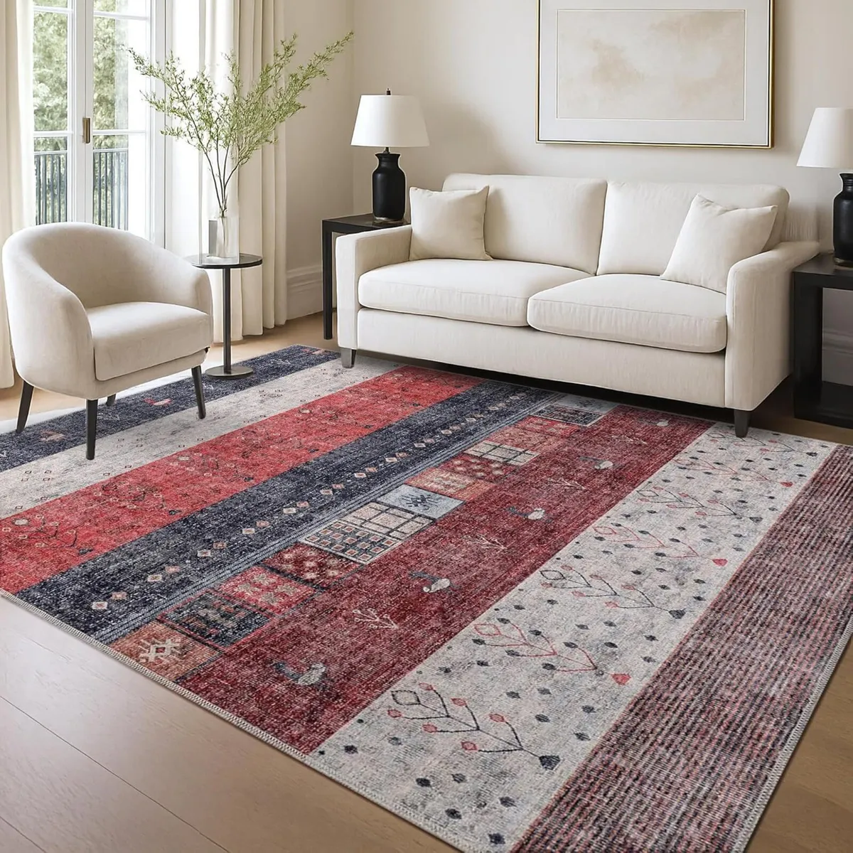 Washable Area Rug for Living Room - Image 1