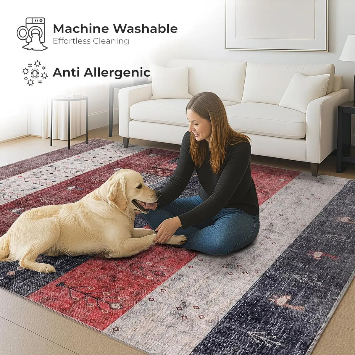 Washable Area Rug for Living Room - Image 3