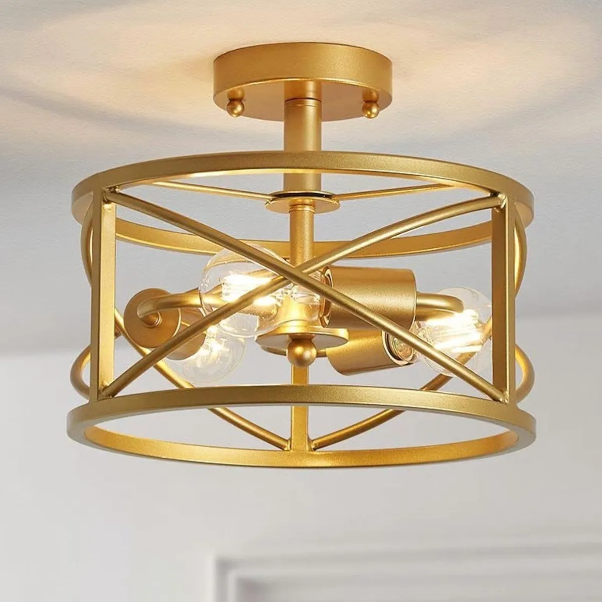 Chandelier 3-Light Vintage Farmhouse Industrial - Image 1