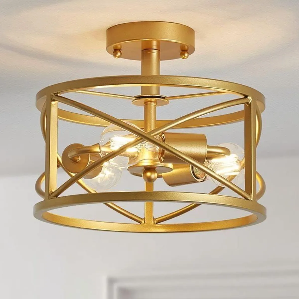 Chandelier 3-Light Vintage Farmhouse Industrial - Image 2