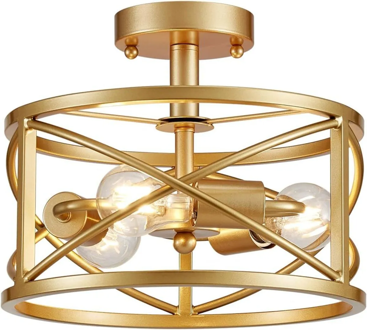 Chandelier 3-Light Vintage Farmhouse Industrial - Image 4