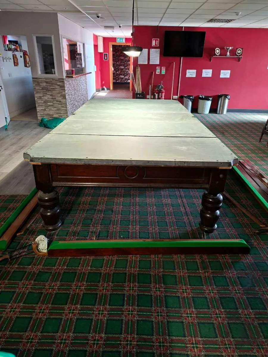 12 x 6 ft snooker table. 
Complete. 
Disassembled. - Image 3