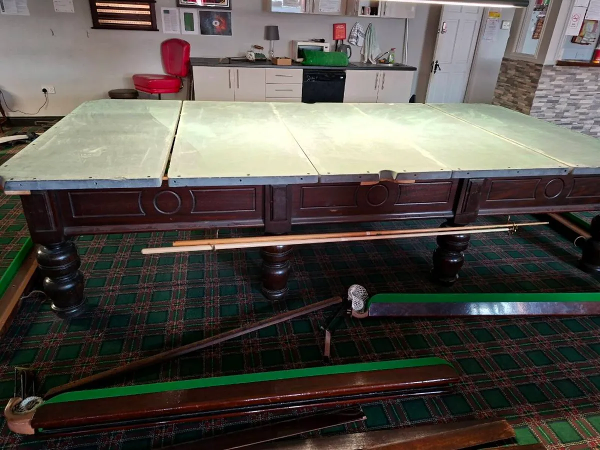 12 x 6 ft snooker table. 
Complete. 
Disassembled. - Image 4