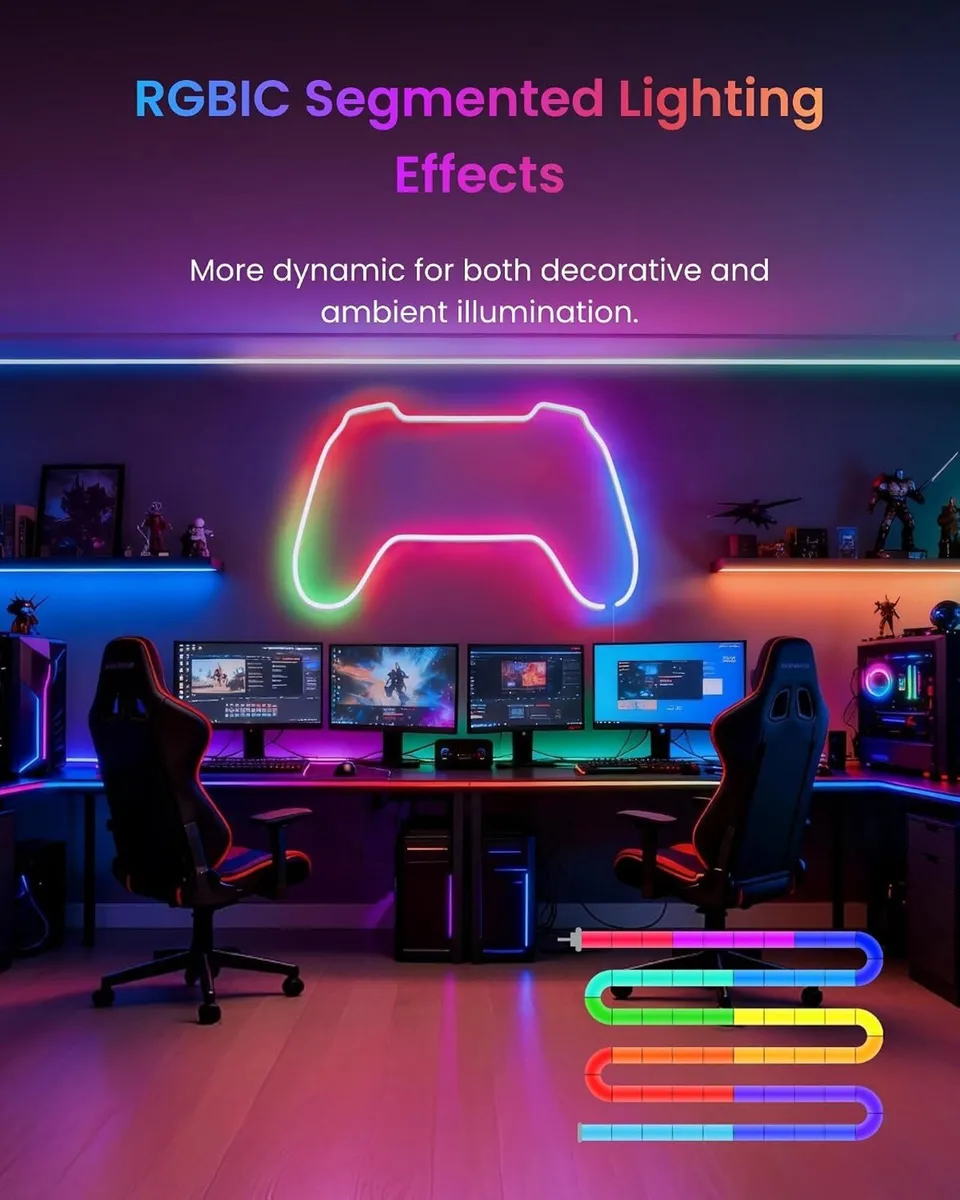 Rgbic Neon Rope Light 5m Matter LED Strip - Image 4