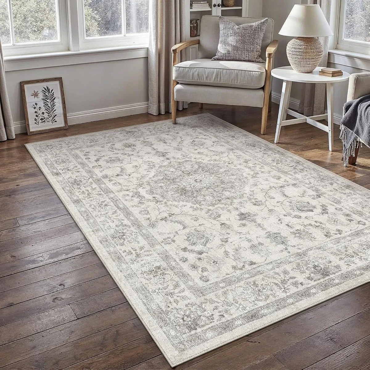 Rugs Living Room Vintage Machine Washable Non - Image 1