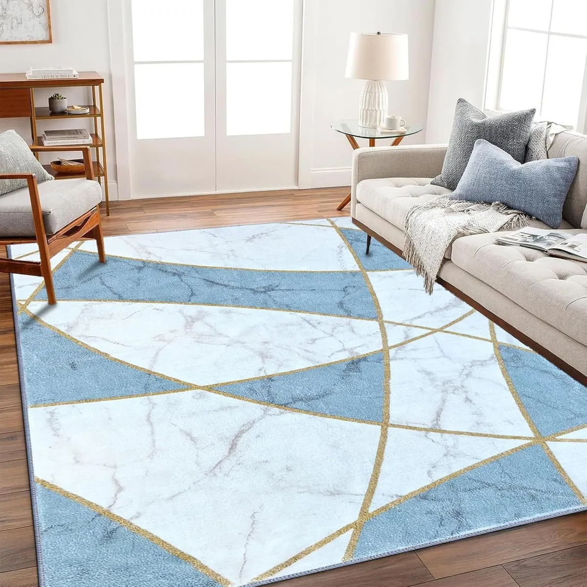 Geometric Area Rugs for Living Room Machine - Image 1