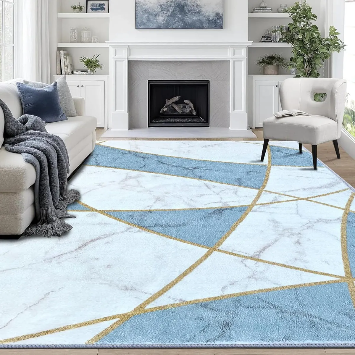 Geometric Area Rugs for Living Room Machine - Image 2