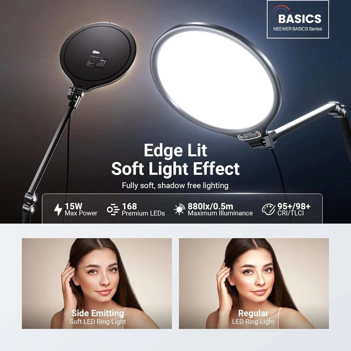 Basics 10.5" Streaming Key Lighting -6500K 15W - Image 2