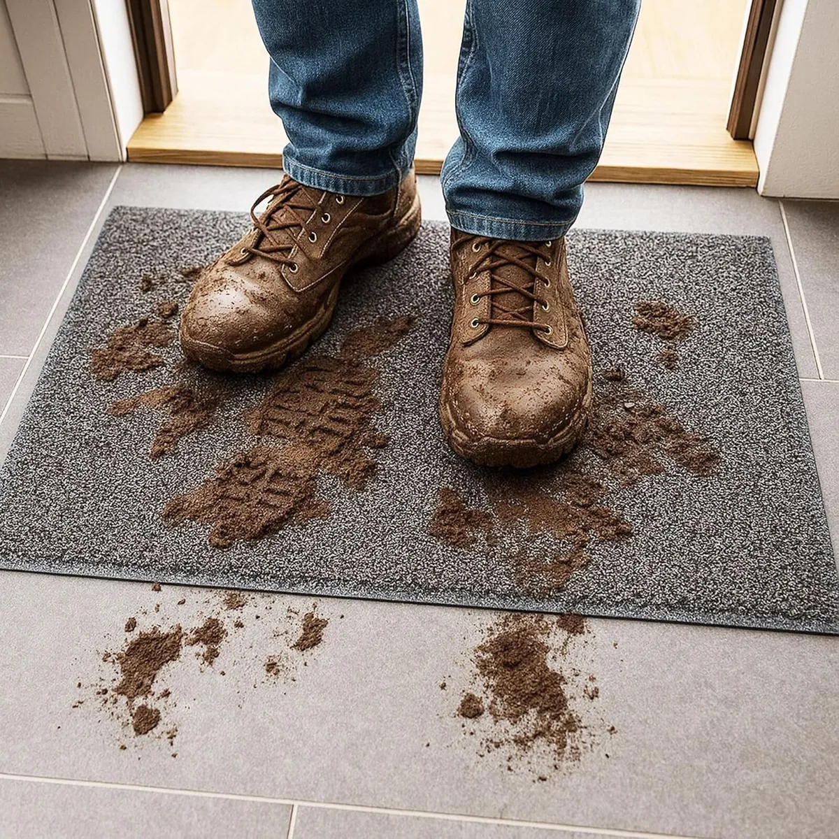 Dirt Trapper Door Mat with Waterproof Back - Image 3