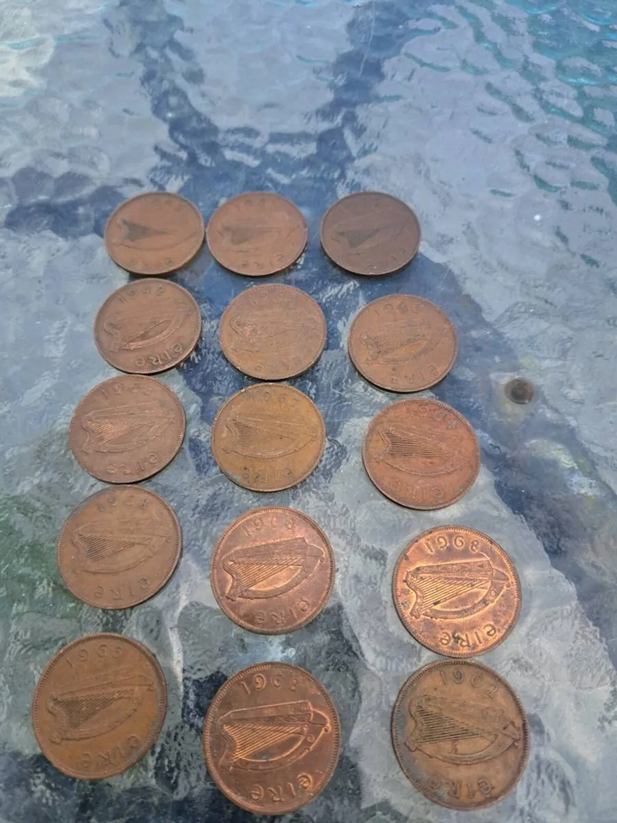 15 Old  pennies - Image 2