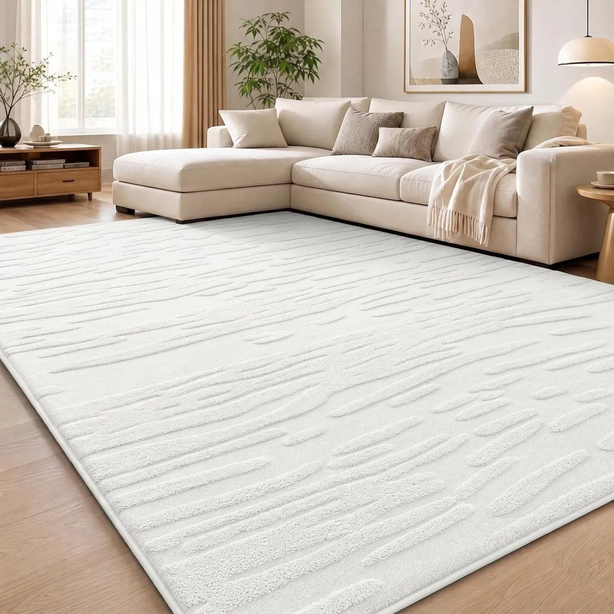 Modern Rugs Living Room Large Machine Washable - Image 1
