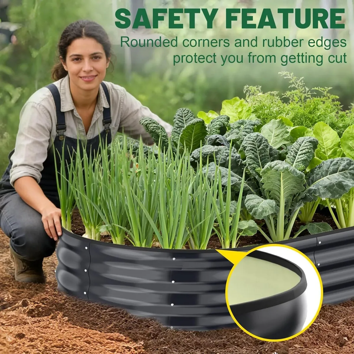Raised Beds for Garden 2pcs Galvanised Planters - Image 2