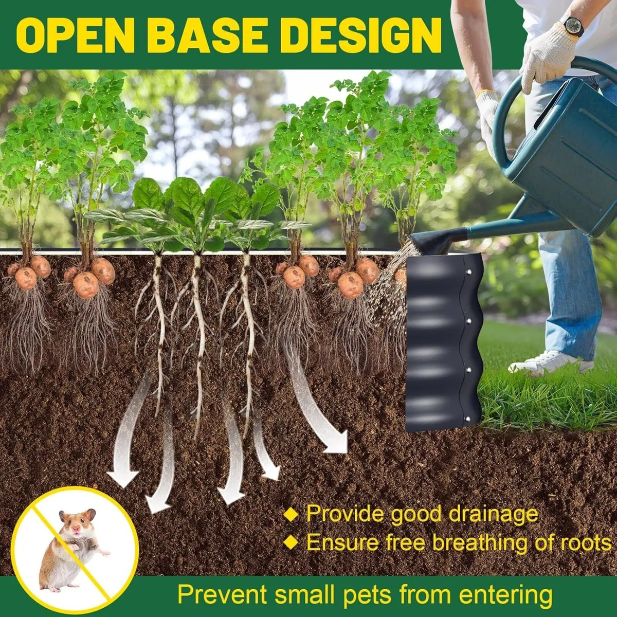 Raised Beds for Garden 2pcs Galvanised Planters - Image 3