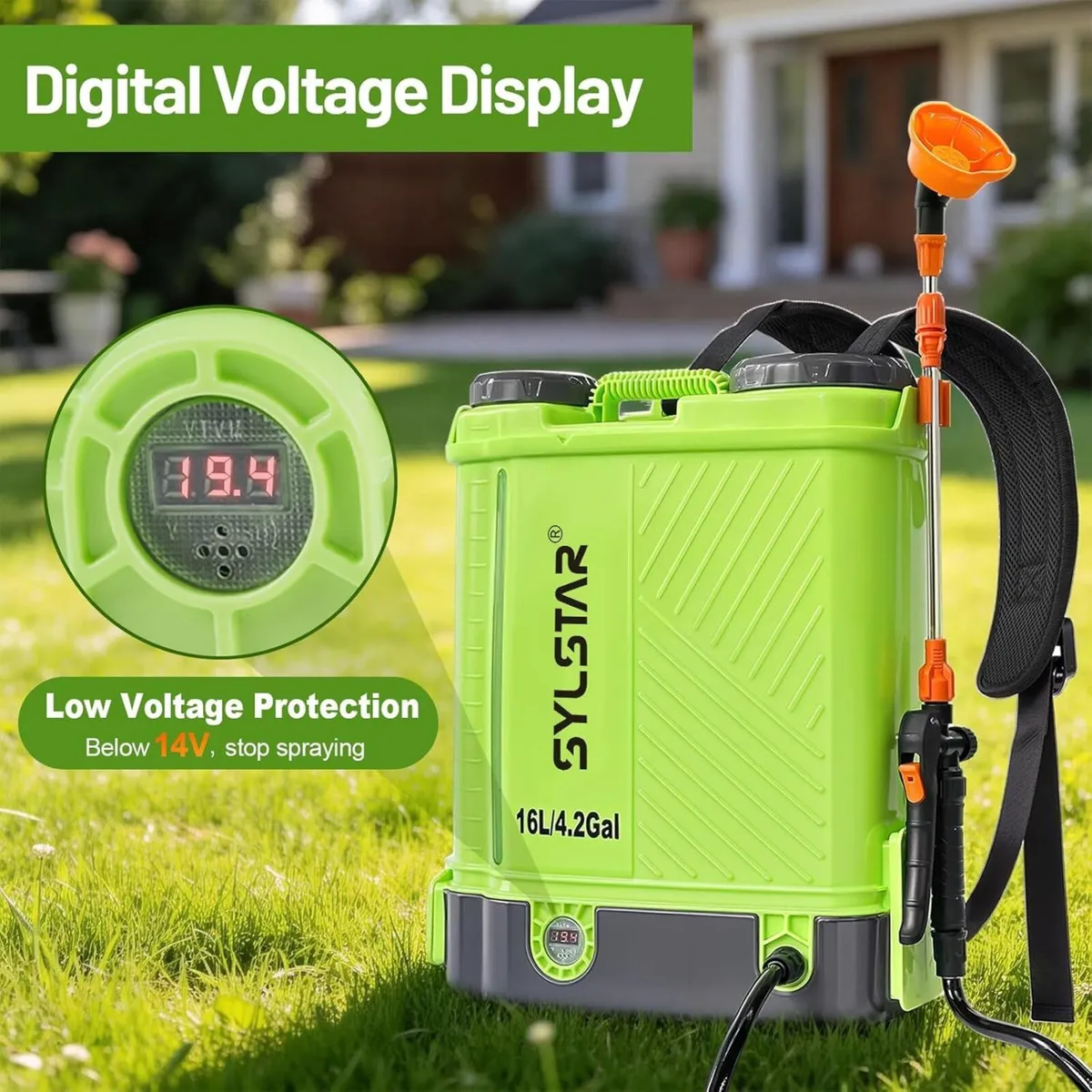 Battery Powered Knapsack Sprayer 16L 100PSI - Image 2