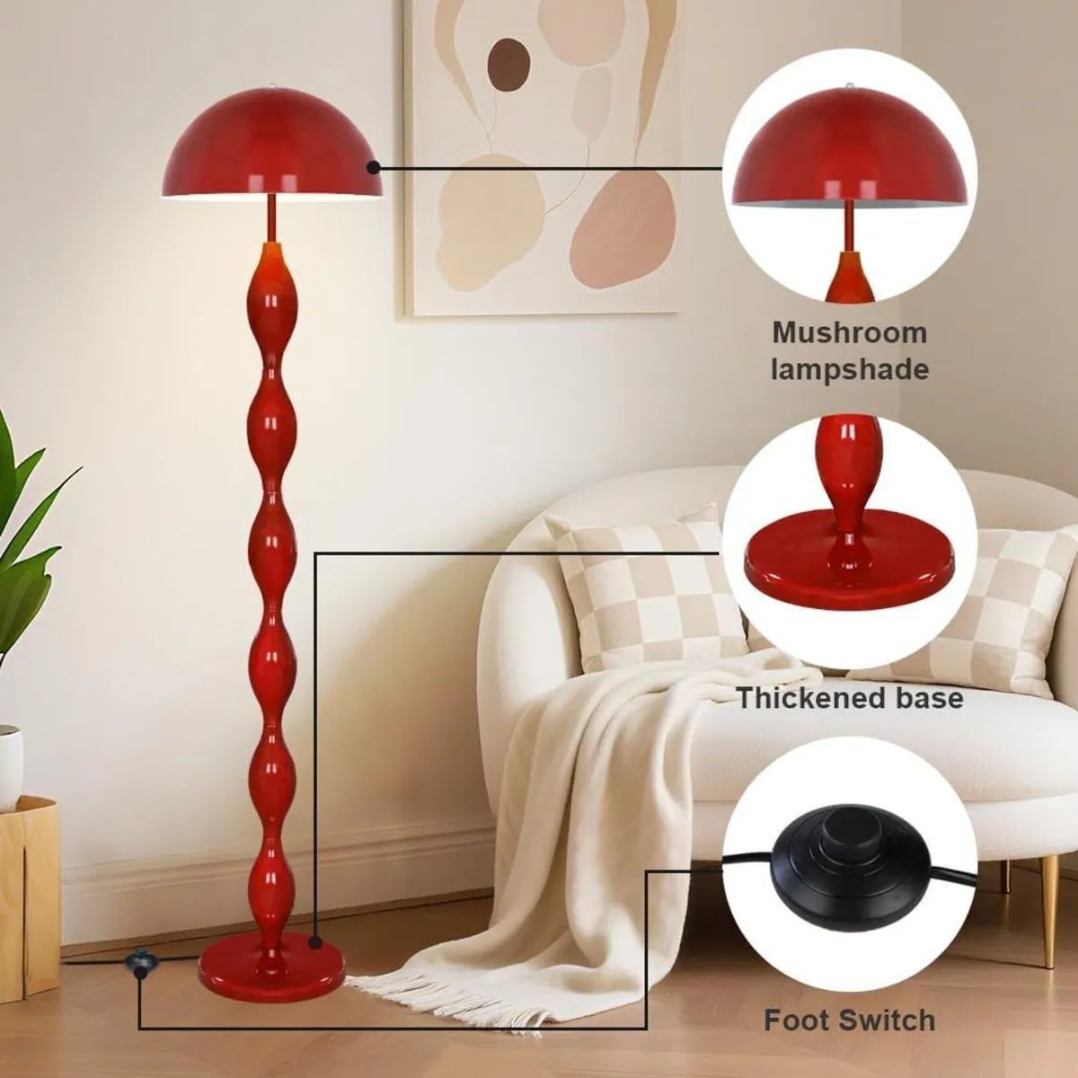 Floor Lamp Vintage Light for Living Room Bedroom - Image 3
