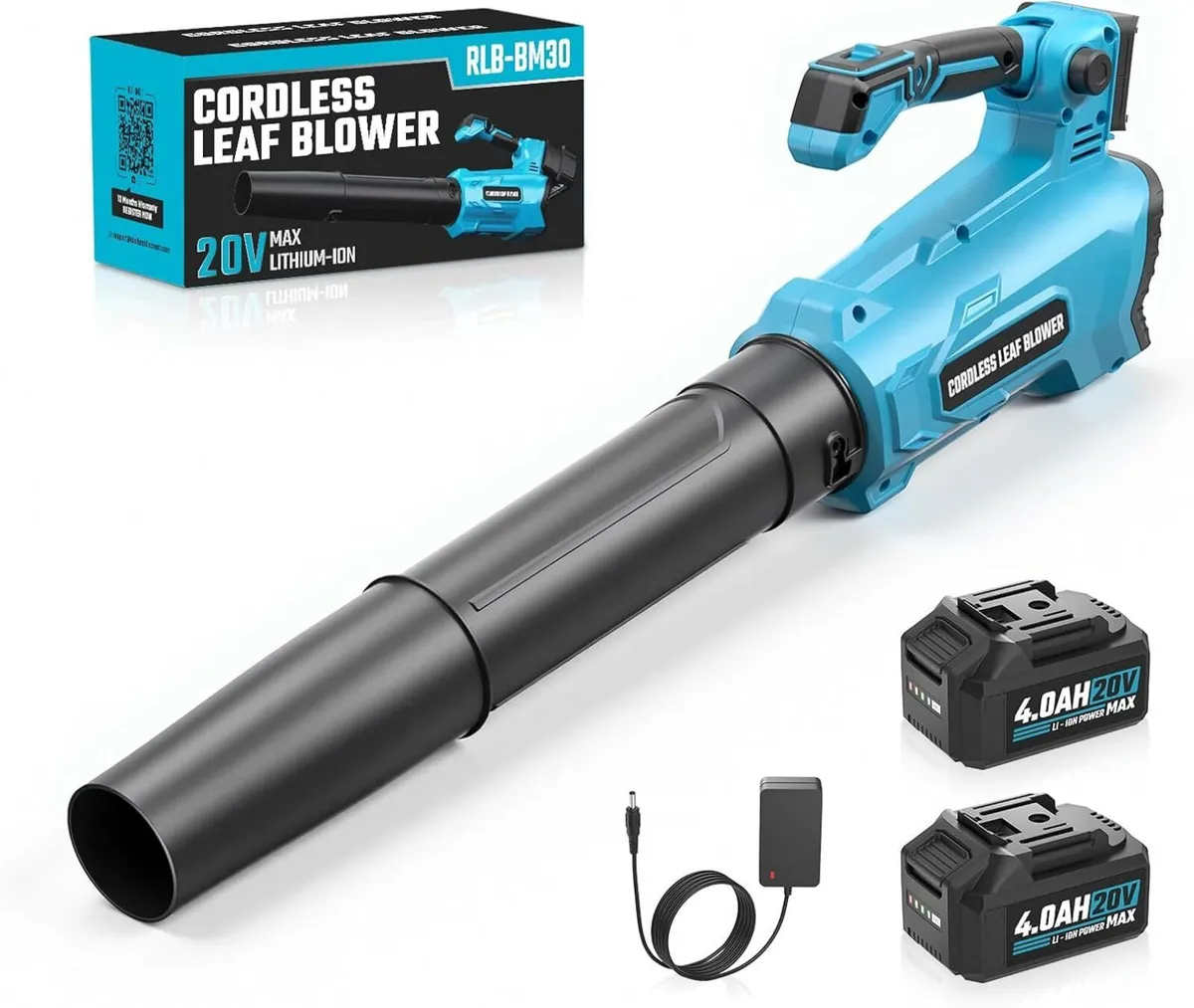 Leaf Blower 20V Cordless Blowers with 2x4.0ah - Image 1