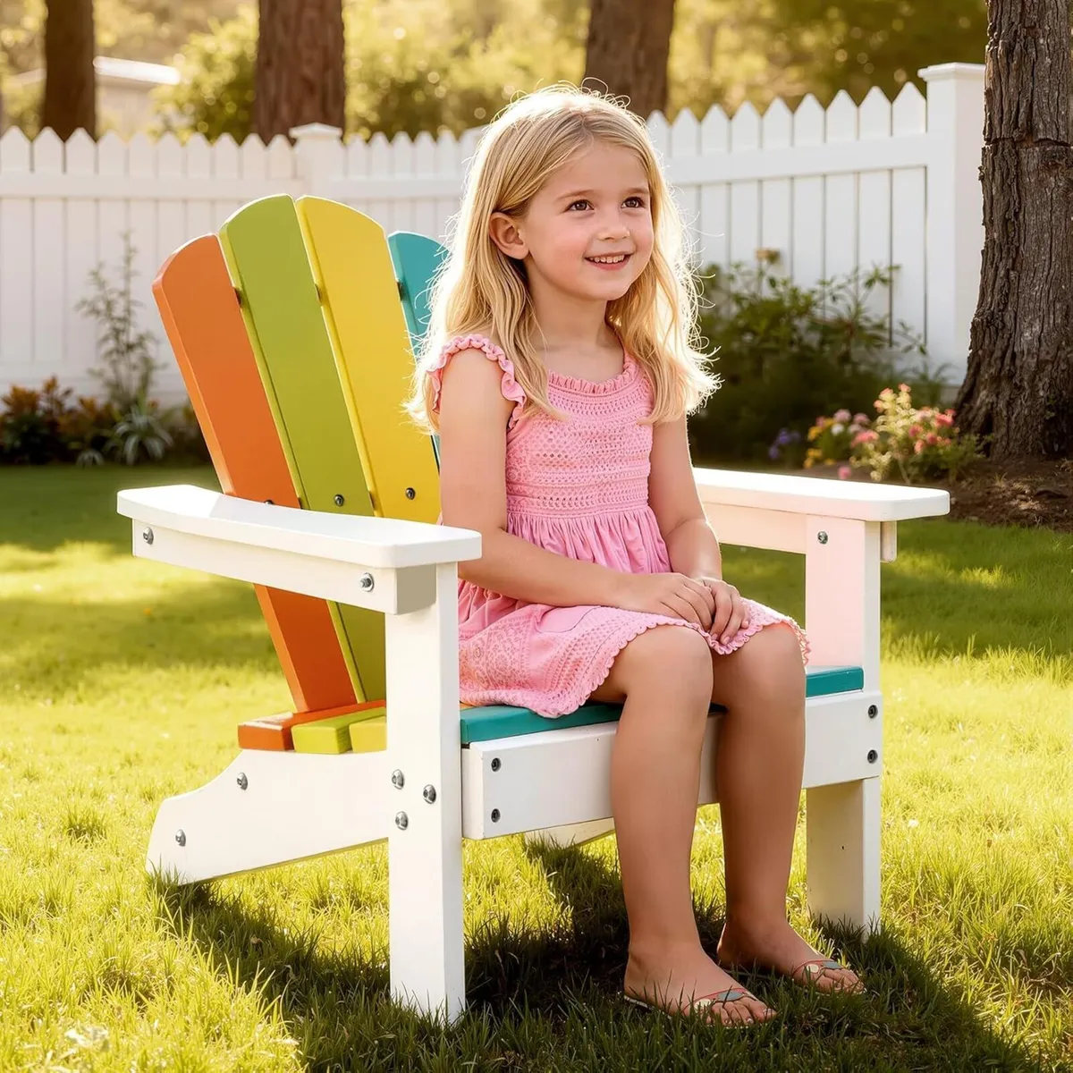 Kids Adirondack Chair All-Weather Hdpe Children's - Image 1