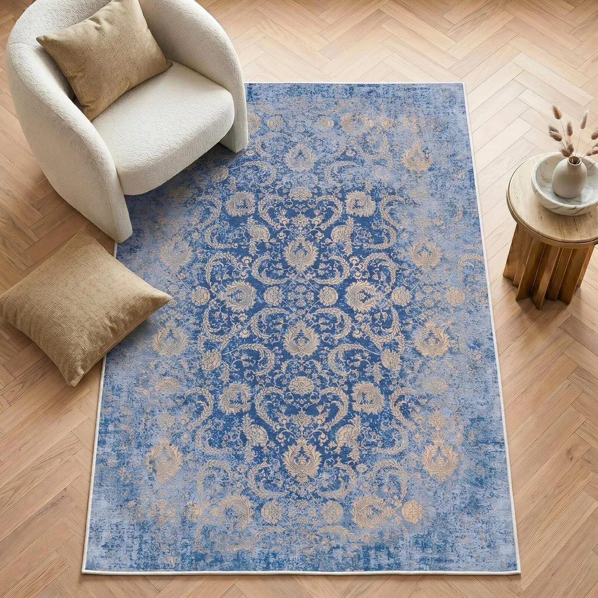 Washable Rug Non-Slip Backing Short Pile - Image 1