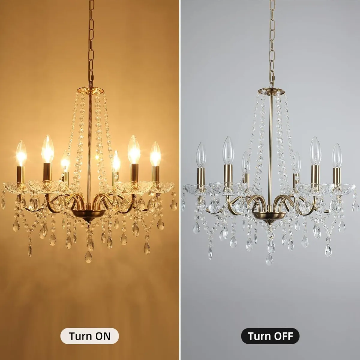 Chandeliers Ceiling Lights 6 Modern Crystal Light - Image 4