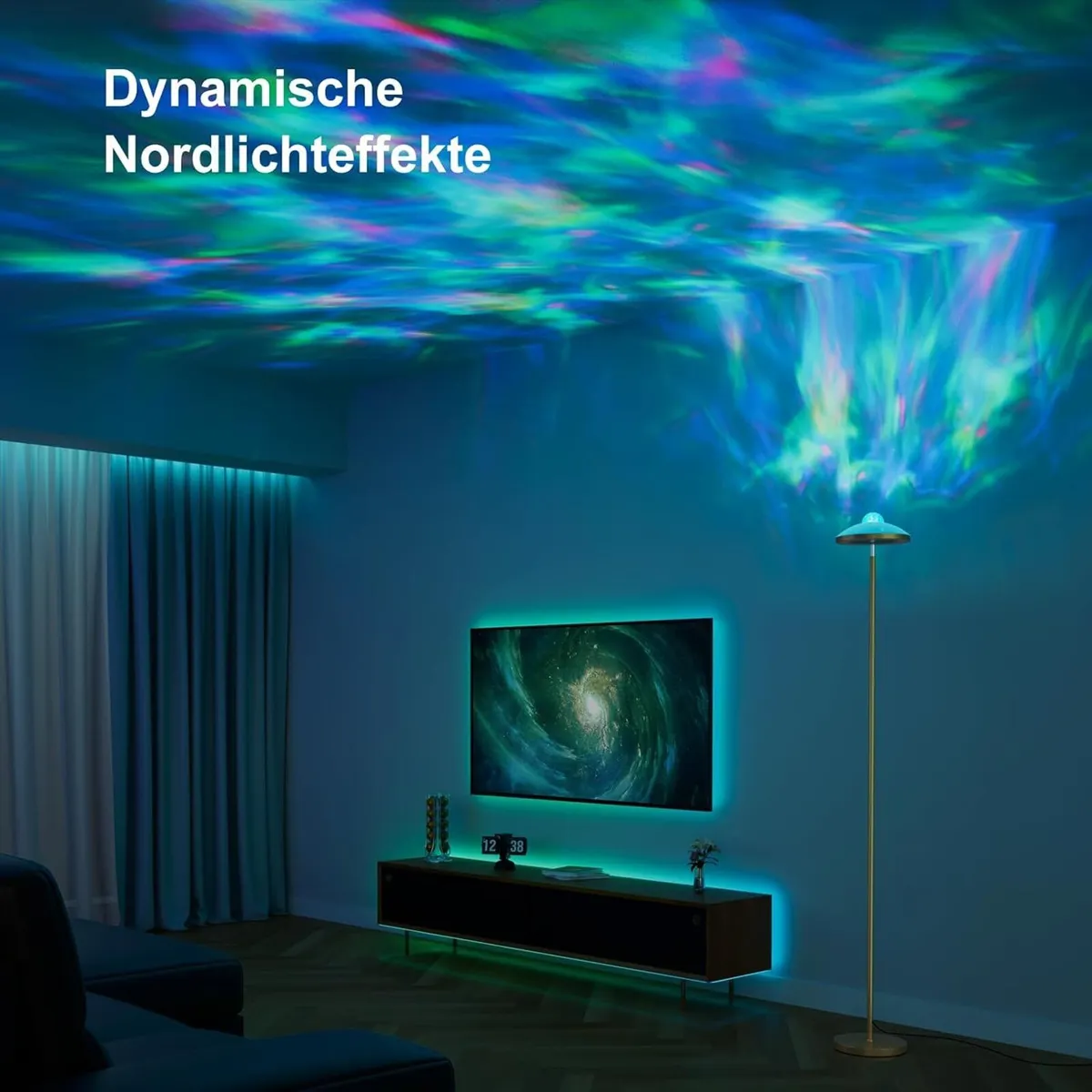 3-In-1 Floor Lamp with Galaxy Star RGB Aurora - Image 3