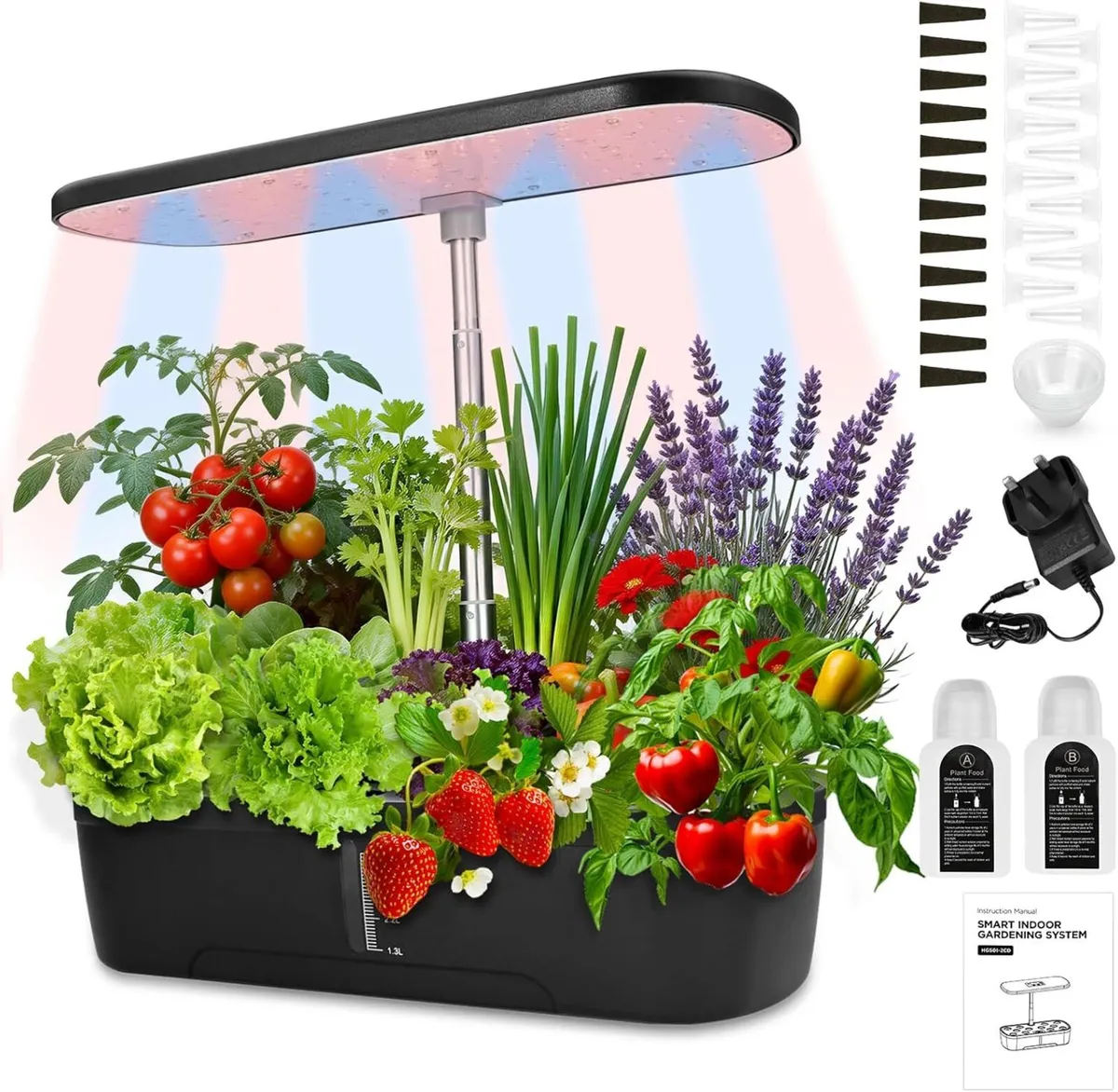 12-Pod Indoor Hydroponic Growing System 20W Full - Image 1