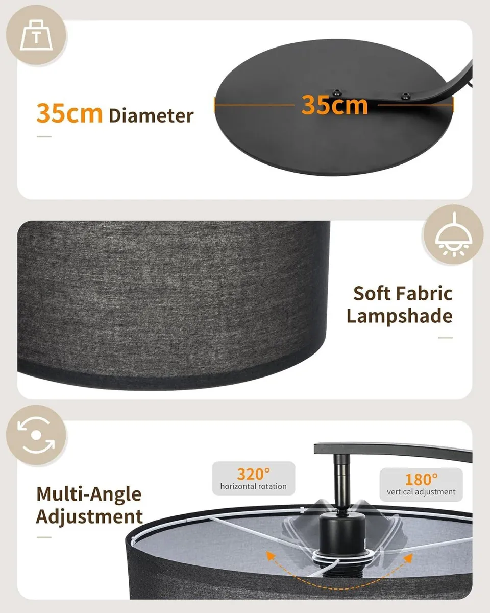 Modern Arc Floor Lamp for Living Room - Image 4