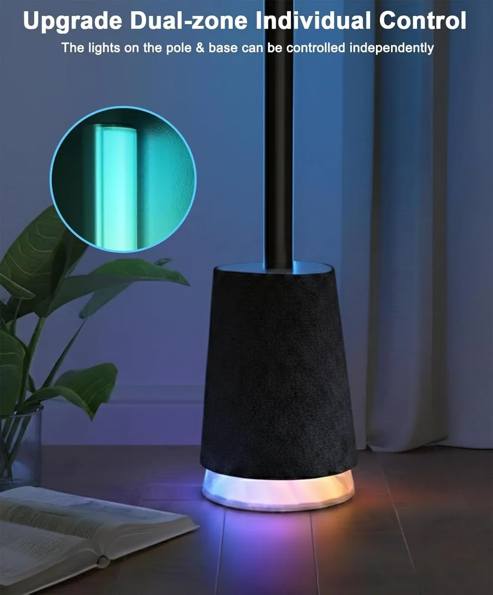 LED Floor Lamp with Speaker Noise Rgbwwic Standing - Image 3