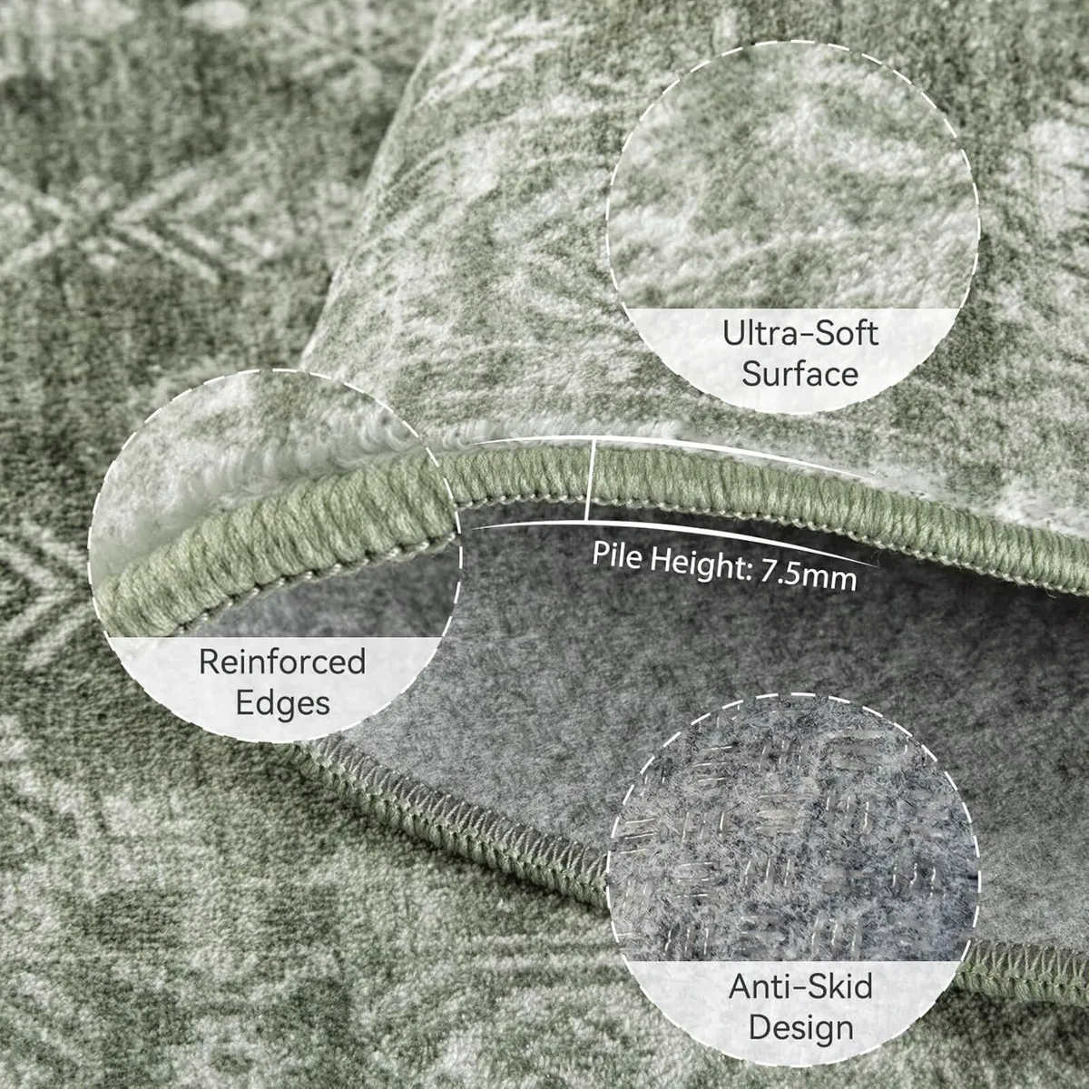 Area Rugs Living Room Washable Rug - Image 3