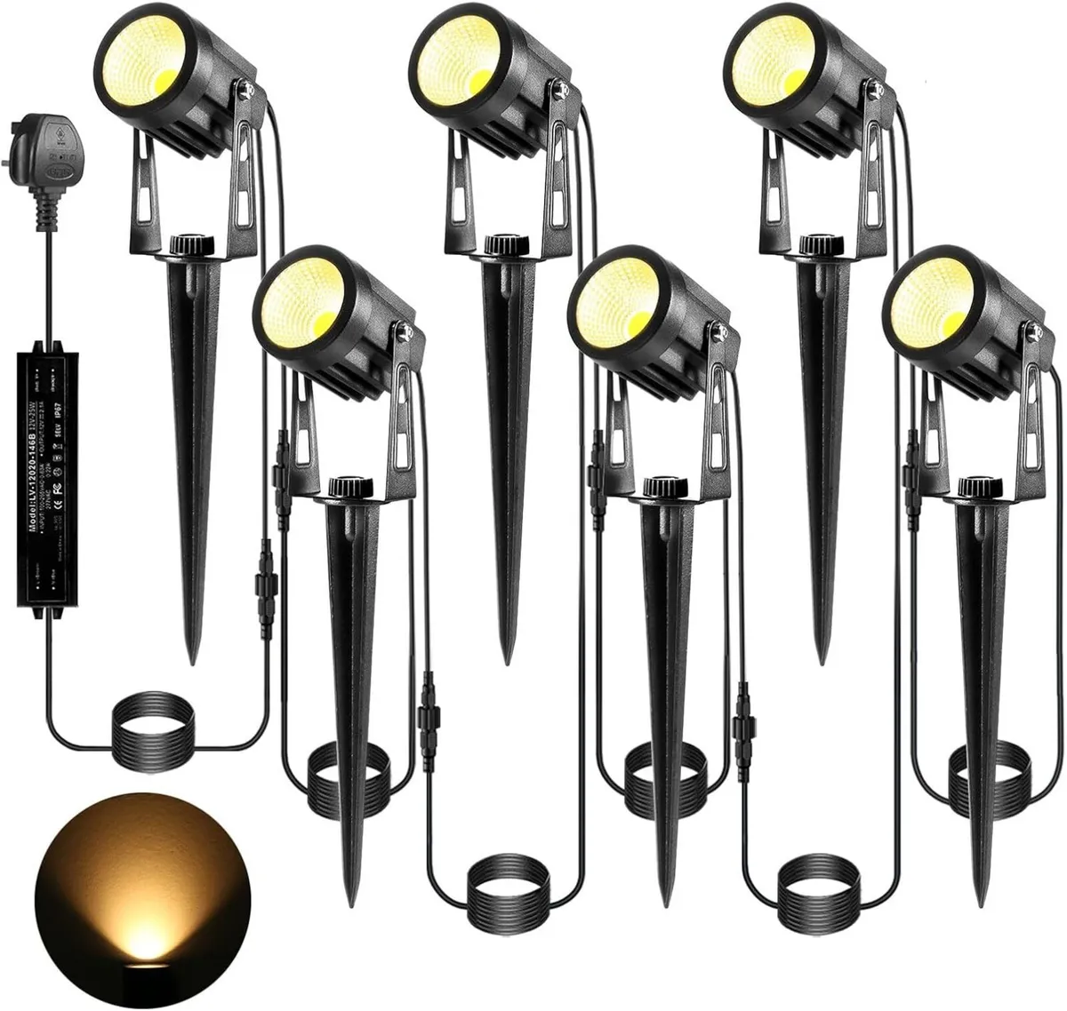 Garden Spotlights Mains Colour Changing - Image 1