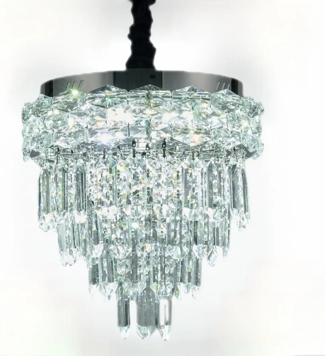 Crystal Chandelier Clear Ceiling Light D12 X H - Image 1