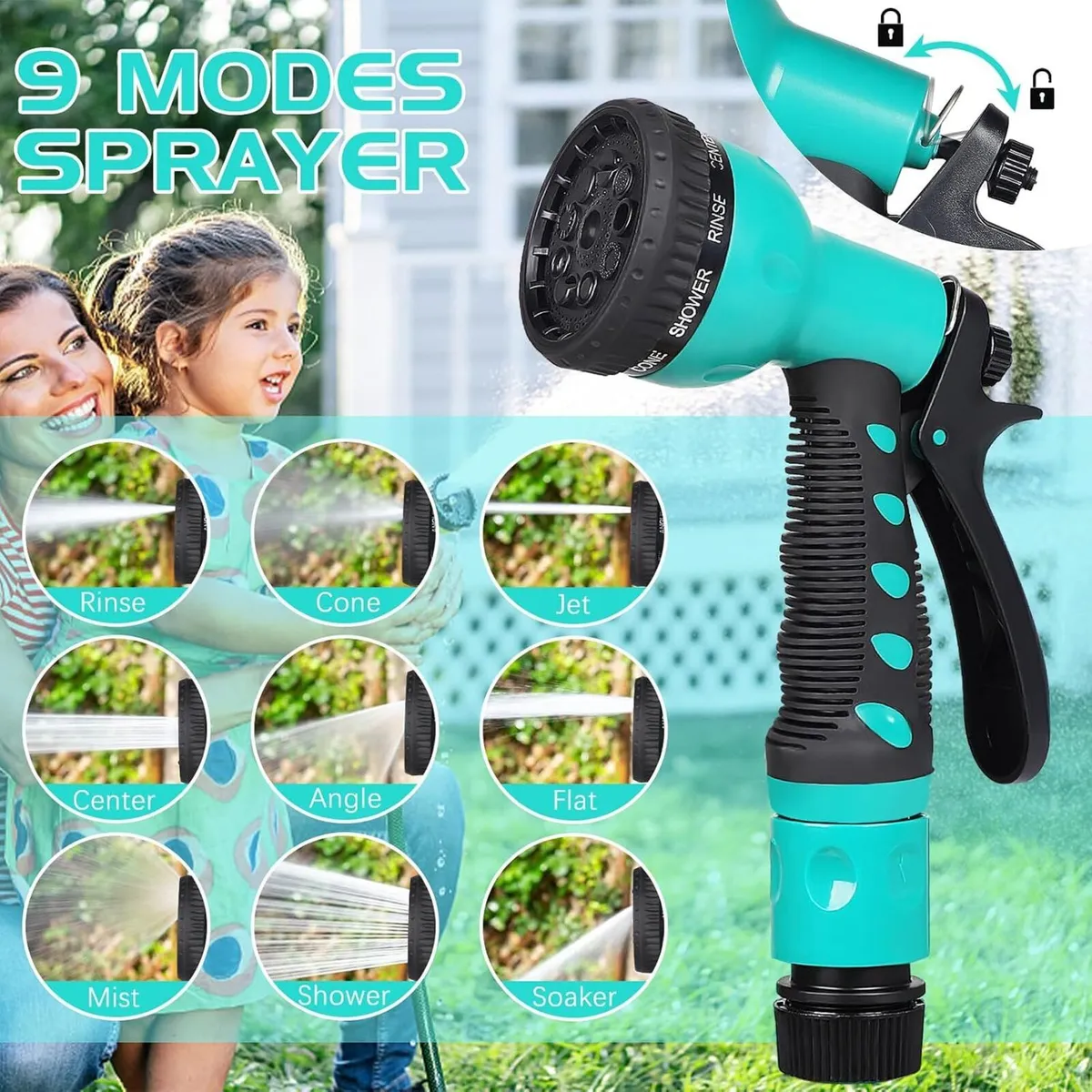 Retractable Garden Hose Reel 1 2" 35m+2m Water - Image 4