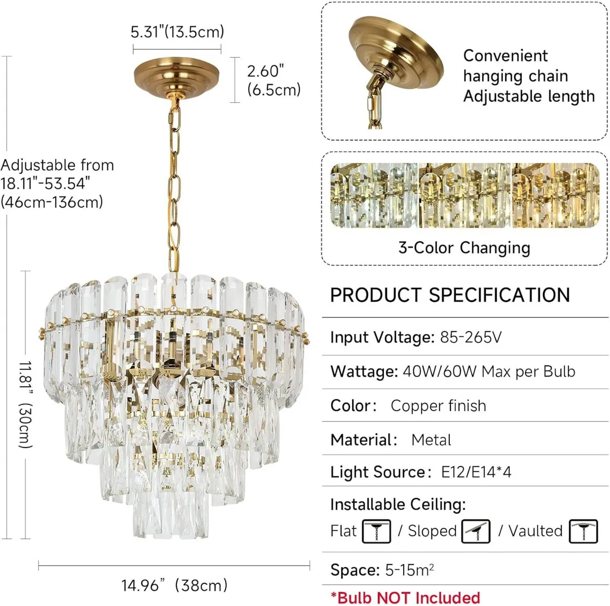 Modern Crystal Chandelier Round Luxury Pendant - Image 4