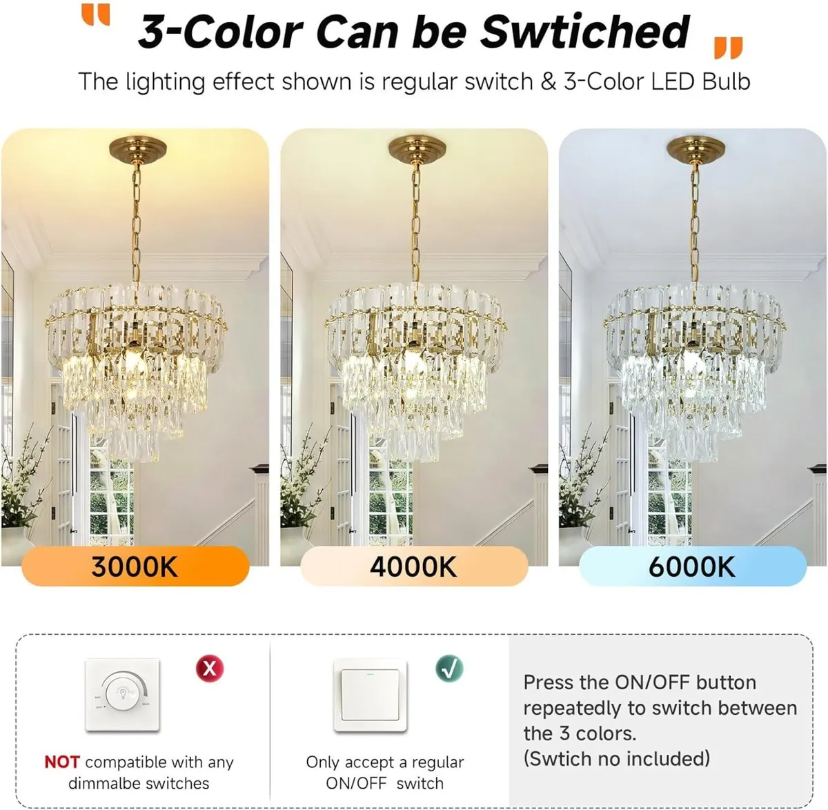 Modern Crystal Chandelier Round Luxury Pendant - Image 2