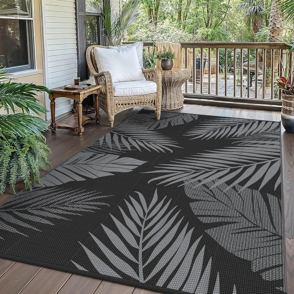 Outdoor Rug Waterproof Reversible Garden Carpet UV - Image 1