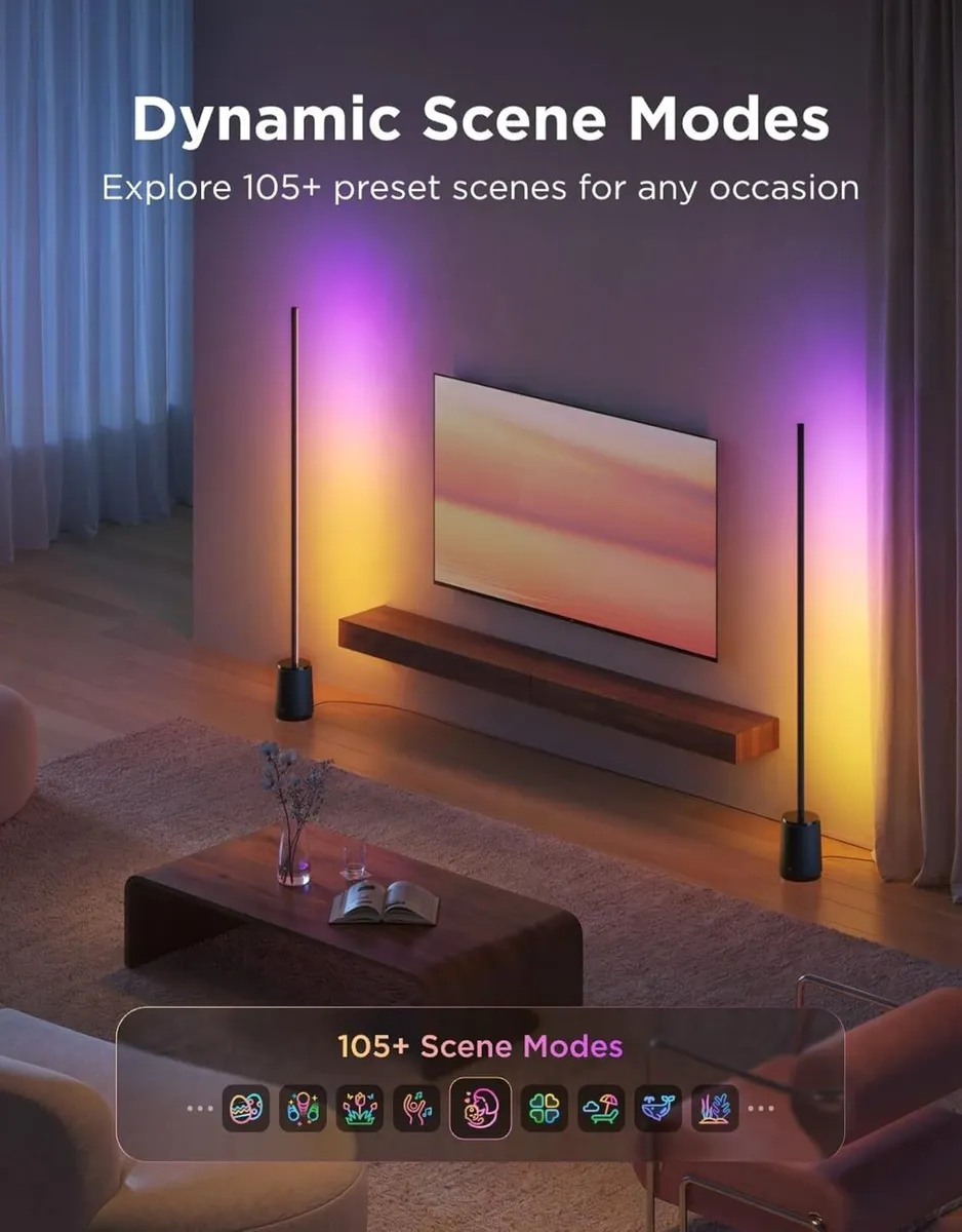 LED Floor Lamp 3 Lite Rgbicww 1400lm Smart - Image 4